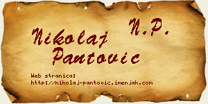 Nikolaj Pantović vizit kartica
